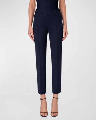 Akris Franca Mid-Rise Cropped Pants