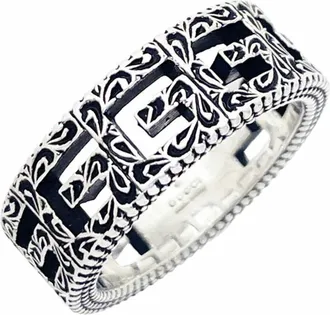 Gucci Silver Sterling Silver 925 Band Ring (Pre-Owned)