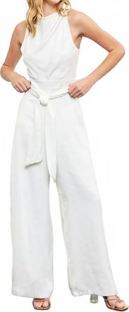 Mustard Seed Italian Dinner Date Jumpsuit In White