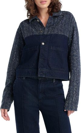 Favorite Daughter The Leave An Impression Texture Denim Jacket in Marfa at Nordstrom, Size X-Small