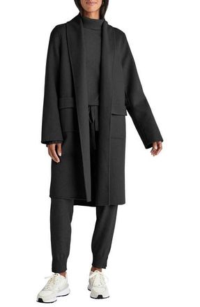 Splendid x Cella Jane Icon Shawl Collar Coat in Black at Nordstrom, Size Large