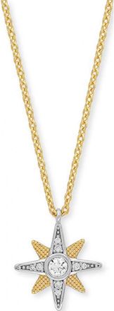 Engelsrufer Womens ERN-NEWSTAR-ZI-BIG Ladies New Star Necklace - Gold Sterling Silver - One Size