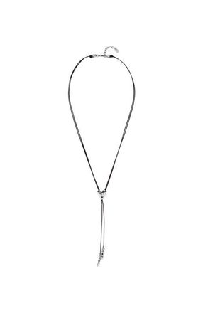 UNOde50 Heartline Leather Necklace in Silver at Nordstrom