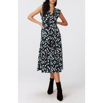 Diane Von F&uuml;rstenberg Livia Piano Print Midi Dress in Pianos at Nordstrom Rack, Size 0