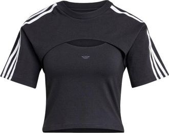 adidas (WMNS) adidas Two-piece Short-Sleeved Top Asia Sizing Black JD0042