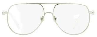 Moncler ML5202 Pilot Metal Eyeglasses - Silver