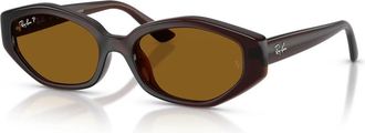 Ray-Ban Rb 4473D Zonnebrillen - unisex - Zonnebrillen - Bruin - 56 MM - Accessoires