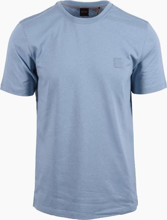 HUGO BOSS Mens Boss Orange TALES T-SHIRT LIGHT PASTEL BLUE - Size: 44