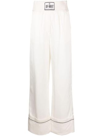 Off-white Pantaloni con vita elasticizzata - Bianco