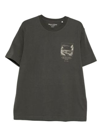 Marc O'Polo graphic-print T-shirt - men - Organic Cotton - L - Green