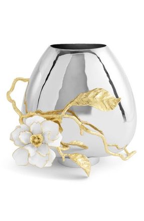 Michael Aram Gardenia Medium Vase in Silver at Nordstrom