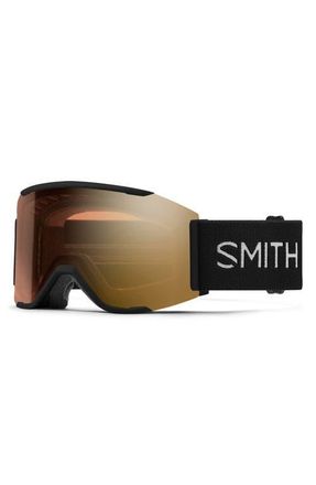 Smith Squad Mag Medium Fit ChromaPop Low Bridge Snow Goggles in Black /Pro Photochromic Gold at Nordstrom