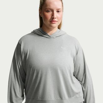 Nike Womens Nike Sportswear Chill Knit Lightweight Hoodie (Plus Size) in Grey | IQ8393-063