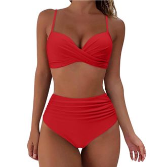 Generic Womens Bikini Set Swimsuit Womens Tummy Control Bikini Sets Swimwear Bikini Set Bikini Bottoms Black White Blue Push Up Plain Swimsuits Swimwear Curvy