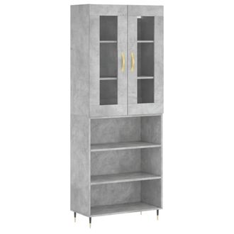 Berkfield Home Highboard Concrete Grey 69.5x34x180 cm Engineered Wood