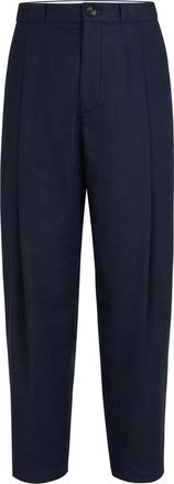 Brunello Cucinelli Cotton and linen trousers in Navy Blue at Nordstrom, Size 52 It