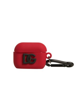 Dolce & Gabbana Silicone Logo-Embossed AirPods Case - Red