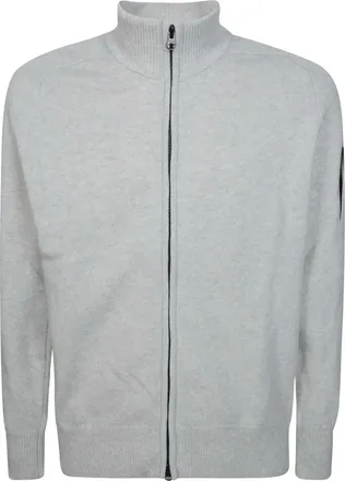 C.P. Company C.P. Company - Jersey con cremallera y lente C.p. Company de lana de cordero - Knitwear - Hombre - Gris - XL