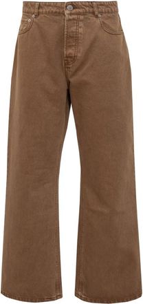 Ami Brown Relaxed Mid Rise Jeans