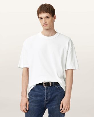 AllSaints Nero Mock Neck Short Sleeve T-Shirt