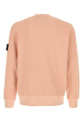 Stone Island Mens Salmon Cotton Sweatshirt Plasterpink Felpe