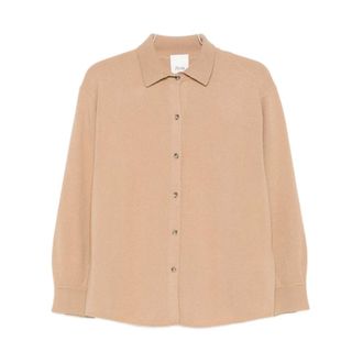 Allude Dames, Blouses & Shirts, Beige, Maat: S
