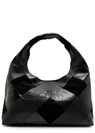 Marc Jacobs The Sack Panelled Suede and Leather Shoulder bag - Black - One Size