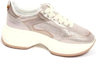 Hogan Active Metallic Conchiglia Schoenen - Dames - Sneakers - Roze - 39 EU - Leer - Schoenen