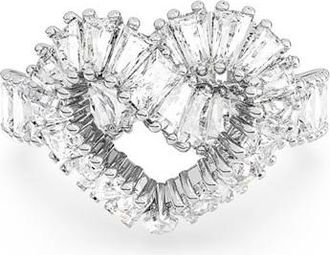 Swarovski Woven Heart,Shaped Matrix Ring, Size 55 (US 6.75)