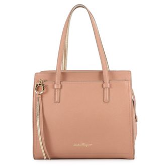 Ferragamo Pink Leather Handbag Tote Bag (Pre-Owned)