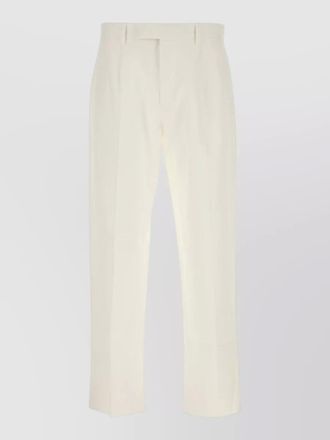 Ermenegildo Zegna formal tailored trousers straight leg pleated front