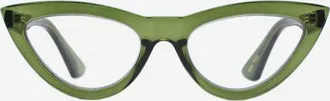 Reality Eyewear Kiss Kiss Reader Glasses in Moss at Nordstrom, Size +2.00