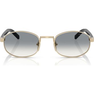 Prada 52mm Oval Sunglasses in Pale Gold at Nordstrom