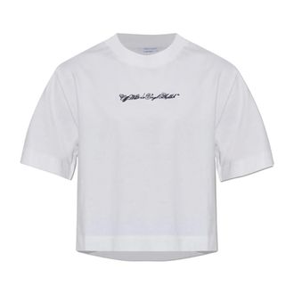 Off-white T-Shirts, female, White, Size: 2XS Logo T-Shirt