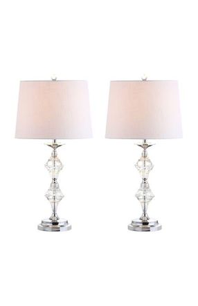 Jonathan Y Designs Madison 27.5 Crystal LED Table Lamp, Clear/Chrome at Nordstrom