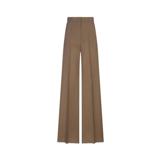 Max Mara Wide Trousers, female, Brown, Size: XS Fernet Pants