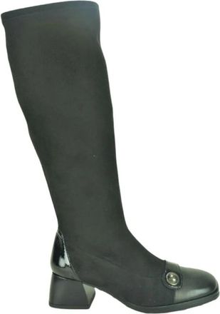 Hispanitas Stretch Laars 4cm - Dames - Hoge Laarzen - Zwart - 37 EU - Schoenen