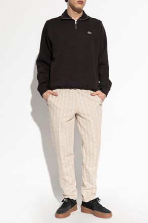 Lacoste Sweatshirt With Logo Patch, Mens, Brown