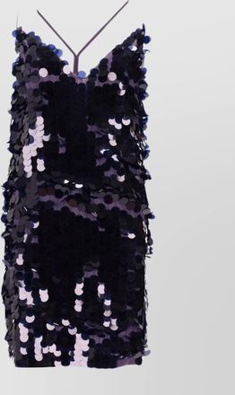 Parosh mini sequin dress spaghetti straps