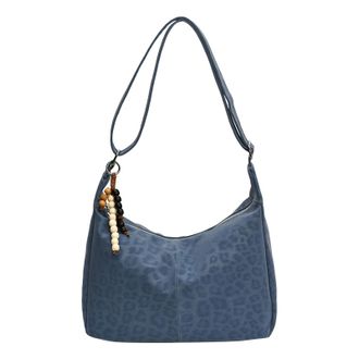 Generic PU Tote Bag Solid Color Shoulder Bag Top Handle Handbag for Women Work(Blue) (Blue)