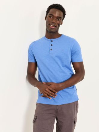 Fat Face FatFace Dusky Blue Short Sleeve Woodside Henley