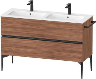 Duravit Sivida Mueble Bajo Lavabo, 2 Cajones, Tirador Negro - Duravit