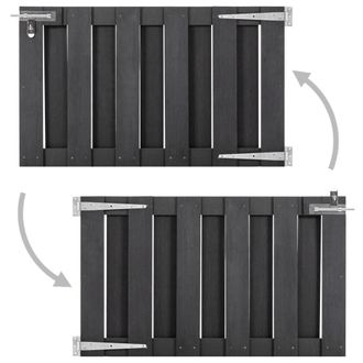 Berkfield Home Garden Gate WPC 100x60 cm Grey