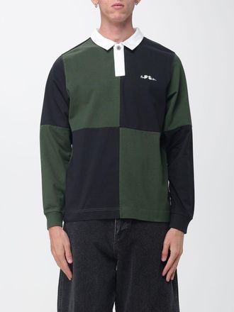 Paul Smith Long-Sleeved Check Cotton Polo Shirt