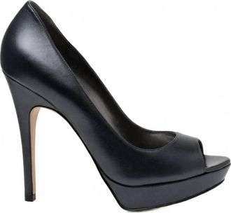 Via Spiga Womens Elora Heels In Black Metallic Nappa