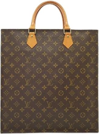 Louis Vuitton Pre-owned Tote Bags, female, Brown, Size: ONE SIZE Pre-owned Monogram Sac Plat Tote