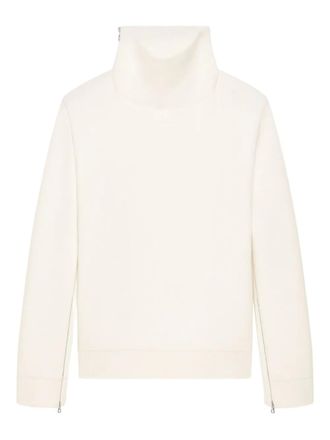 Courr&egrave;ges Trui met hoge hals en rits - Wit