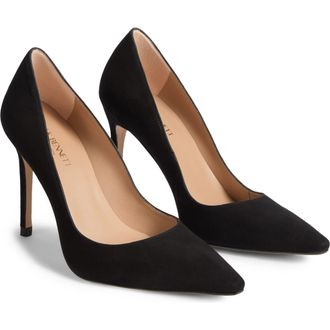 L.k. Bennett Fern Pointed Toe Pump in Black Suede at Nordstrom, Size 8Us