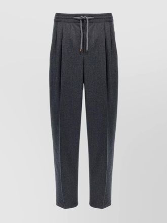 Brunello Cucinelli elastic waistband pleated front trousers