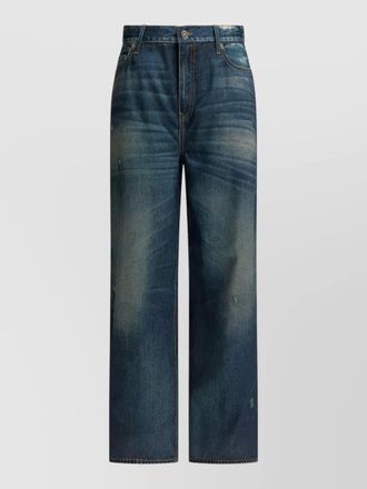 Golden Goose denim trousers faded effect belt loops pockets